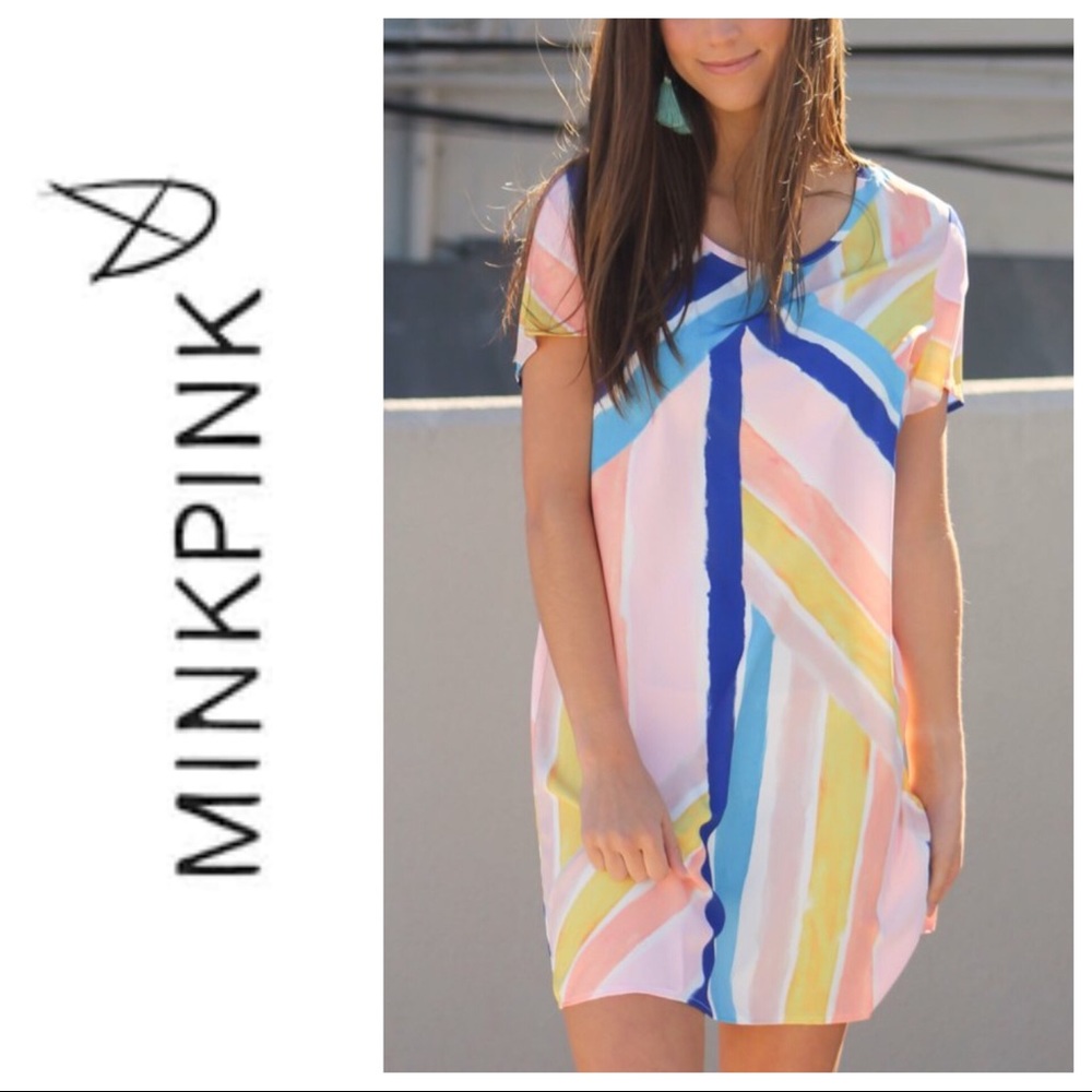 NWT!- Minkpink Mara Tee Dress, Size S.